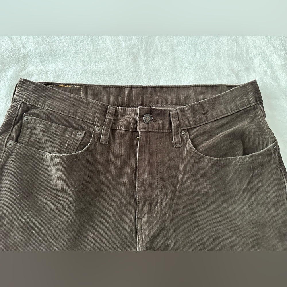 Levi's 512 Men's Brown Corduroy Pants Like New - Picture 4 of 8